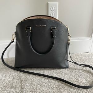 COPY - Black leather Hugo Boss tote